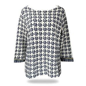 Anthropologie Field Flower Geo‎ Bloom Sweater Knit Top - Size L